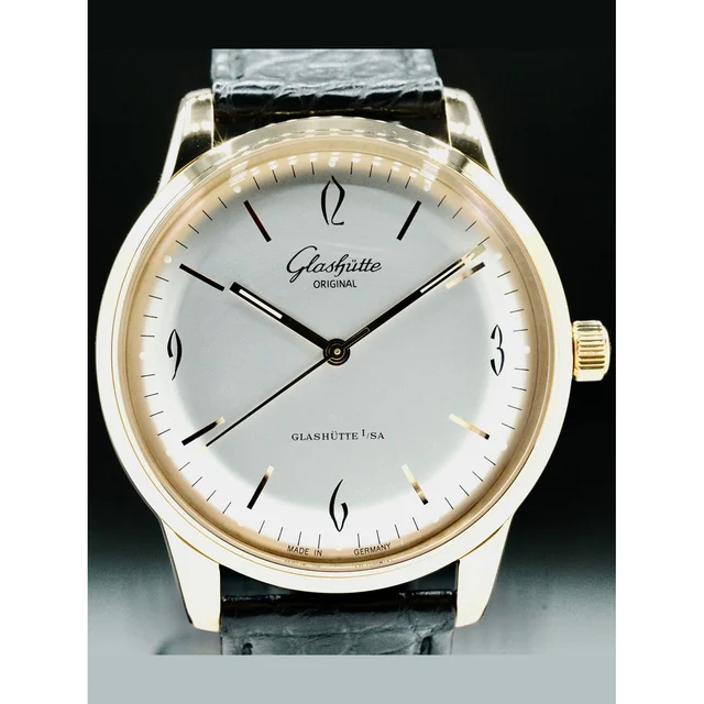 Glashutte Original Glashütte 39-52-01-01-04 Original Senator Sixties Rose Gold White Dial 