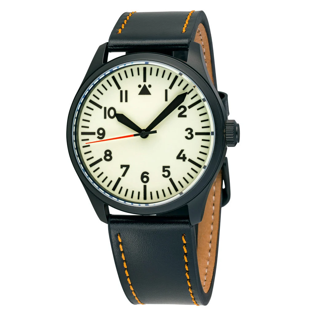 Islander DLC Aviator Automatic Watch with Full Lume A-Dial #ISL-181 48 mm kol saati