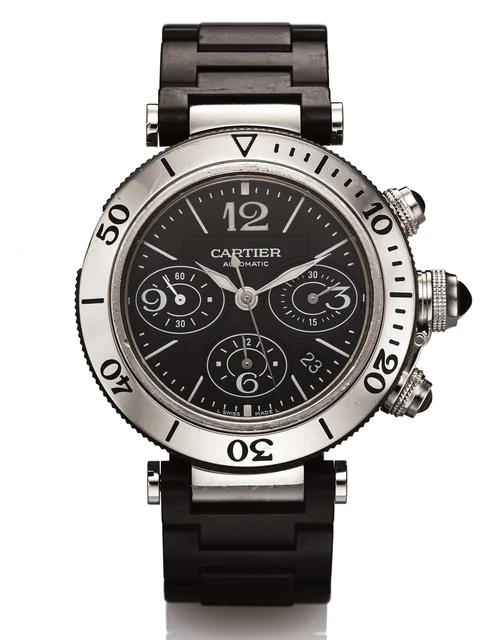 Cartier CARTIER REF. 2995 PASHA CHRONO STEEL & RUBBER kol saati