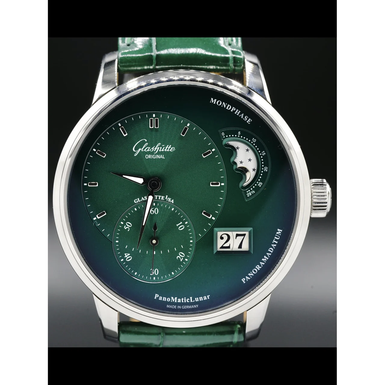 Glashutte Original Glashütte Original PanoMaticLunar Green Dial 1-90-02-13-32-02 210000025913 40 mm kol saati
