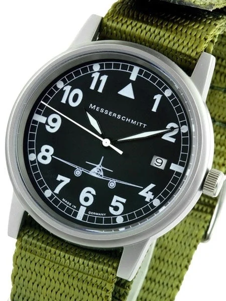 Messerschmitt Stainless Steel Case Aviator Watch #ME262S 38.5 mm kol saati