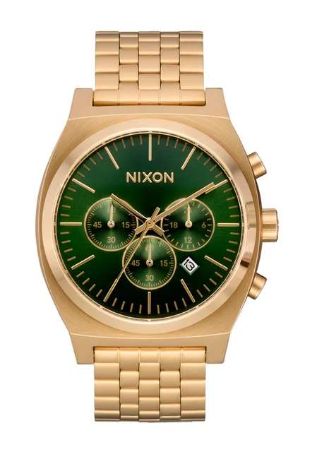 Nixon US Time Teller Chrono - Gold / Green Sunray A972-1919-00 kol saati