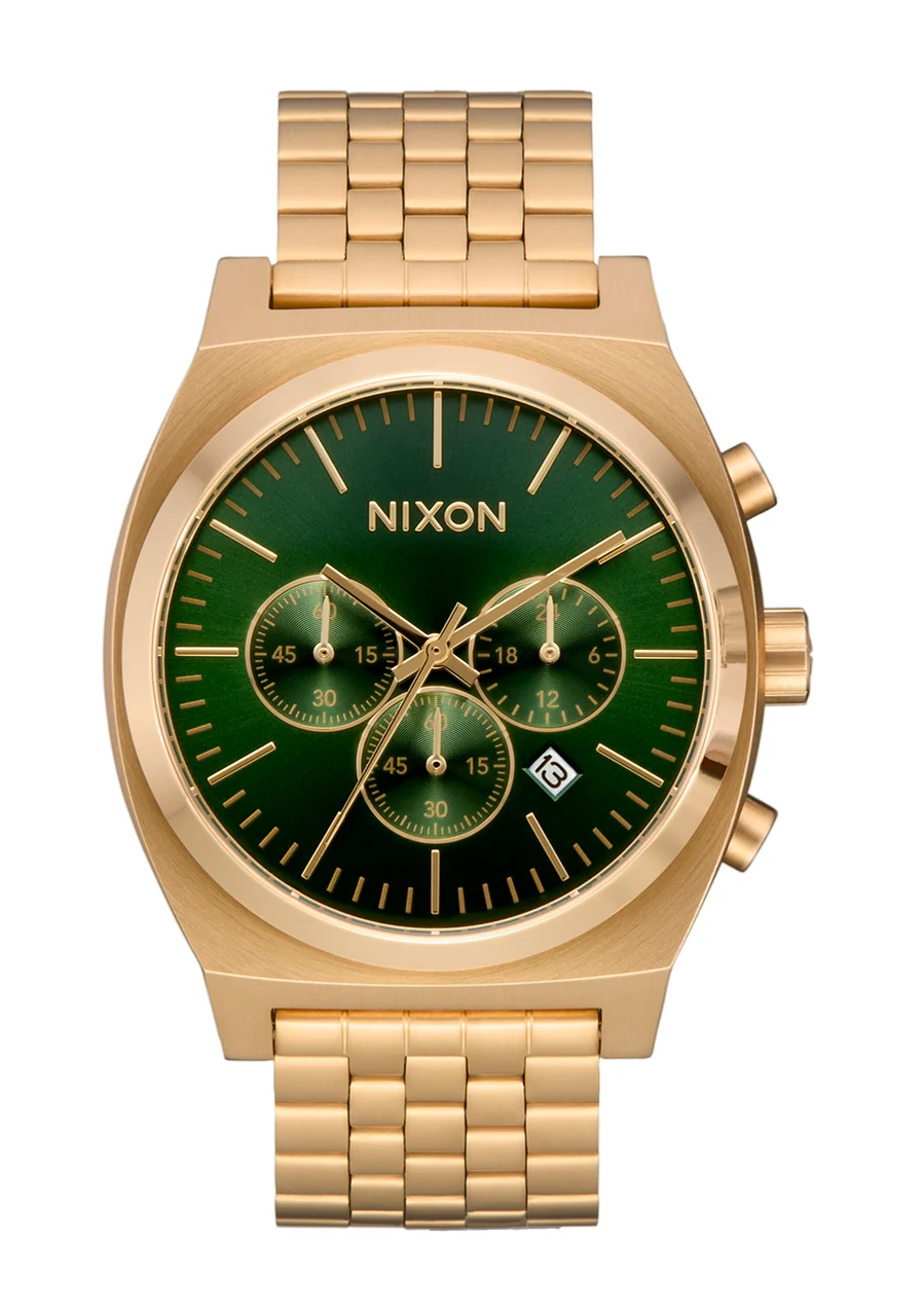 Nixon US Time Teller Chrono - Gold / Green Sunray A972-1919-00 40 mm kol saati