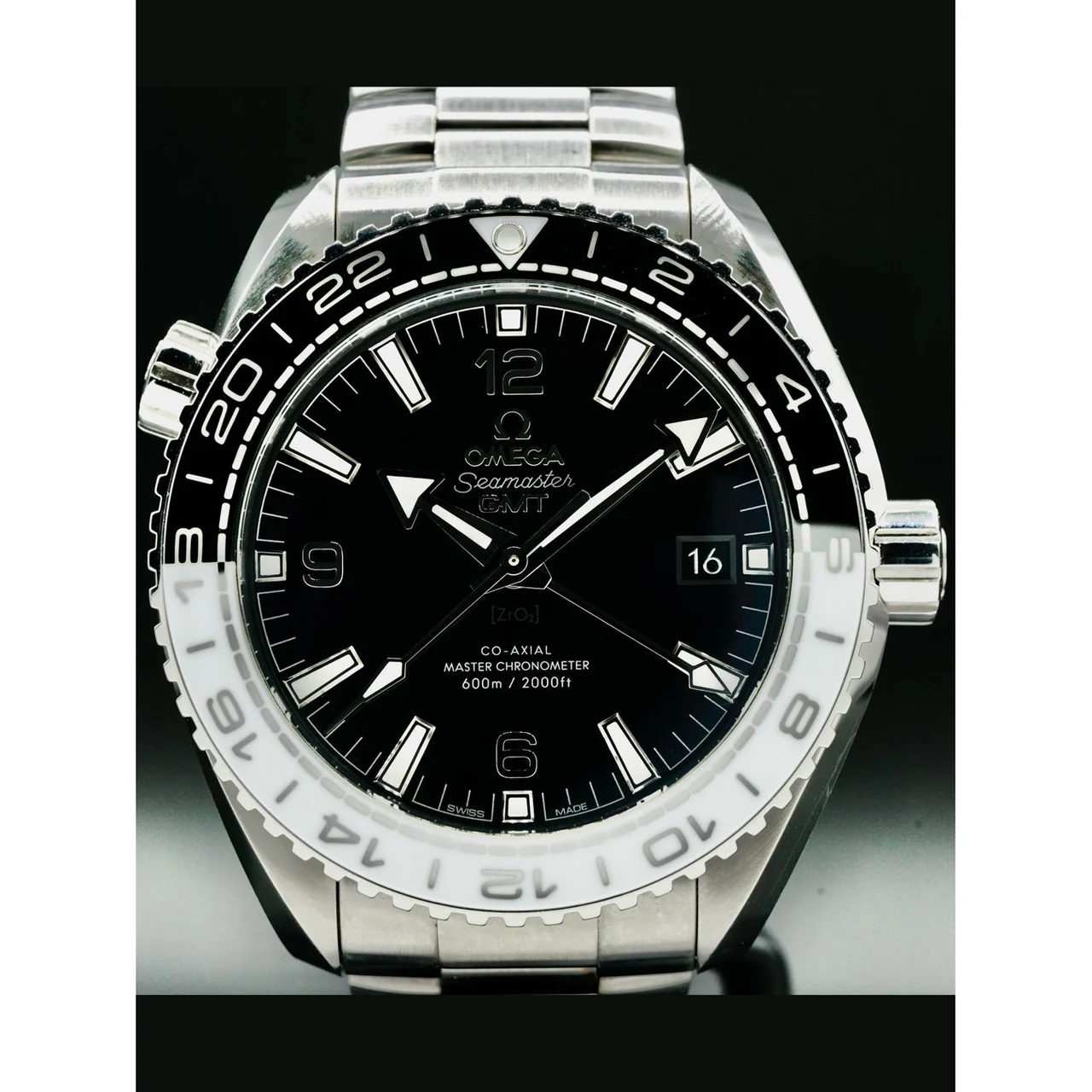 OMEGA Planet Ocean 600M Co-Axial Master Chronometer GMT 43.5mm on Bracelet 210000038595 43.5 mm kol saati