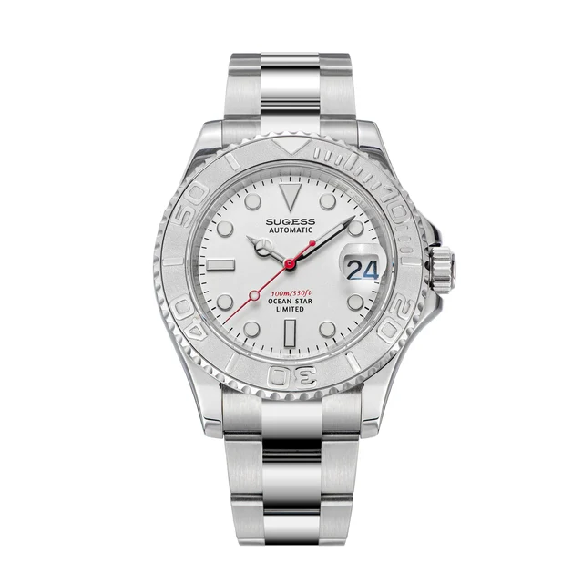 Sugess Ocean Star S450 YM Diver Watch NH35 Stainless-Steel Bezel Wh kol saati