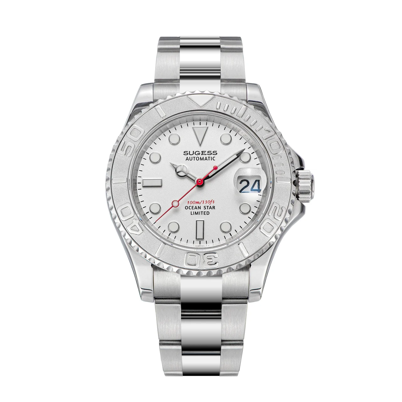 Sugess Ocean Star S450 YM Diver Watch NH35 Stainless-Steel Bezel Wh 40 mm kol saati