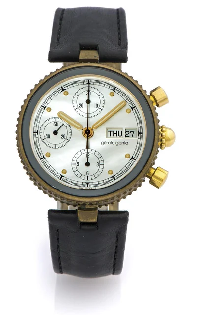 Gerard Genta Gefica GERARD GENTA GEFICA REF. G2989.7 MOTHER-OF-PEARL BRONZE AND STEEL A fi