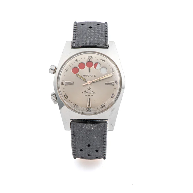 Aquastar Ref. 143.600, fly-back centre-seconds, regatta yacht-timer, patented countdown co
