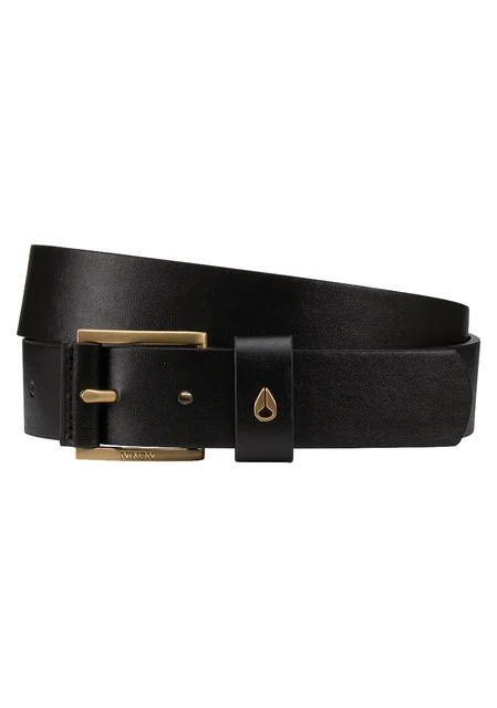 Nixon US Americana Vegan Belt - Black / Gold C2979-010-01 kol saati
