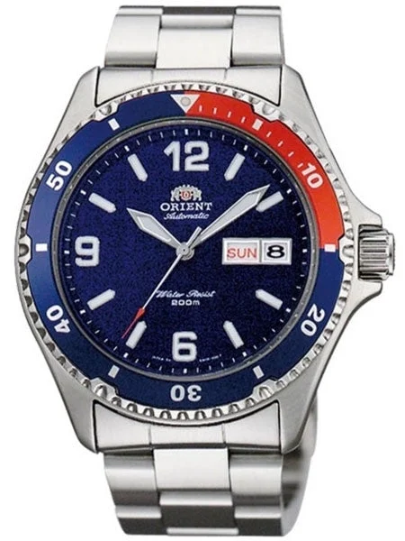 Orient Custom Mako II Pepsi-Style Automatic Dive Watch with SS Bracelet AA02009D custom-AA02009D 41.5 mm kol saati