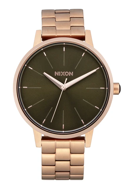 Nixon US Kensington - Rose Gold / Olive Sunray A099-5102-00 kol saati