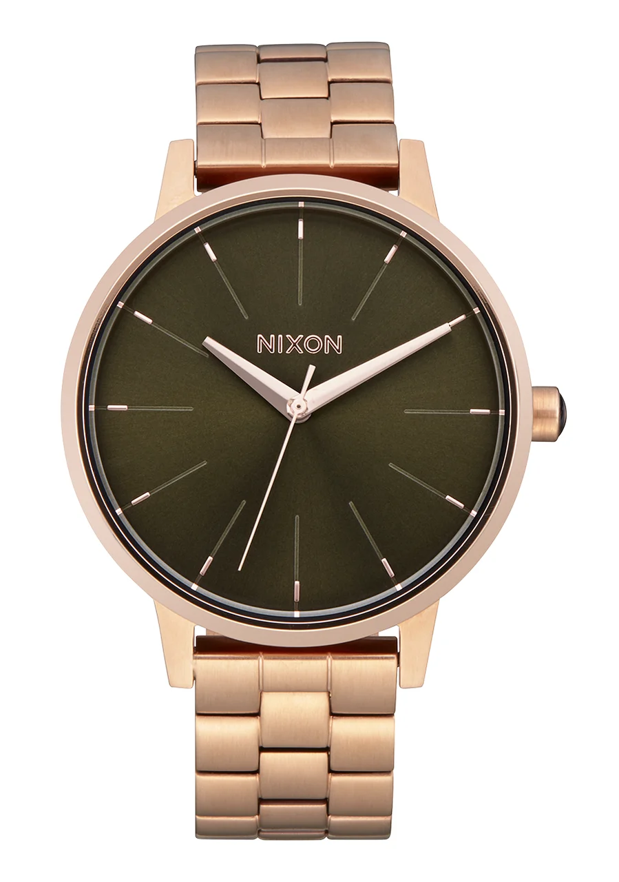 Nixon US Kensington - Rose Gold / Olive Sunray A099-5102-00 kol saati