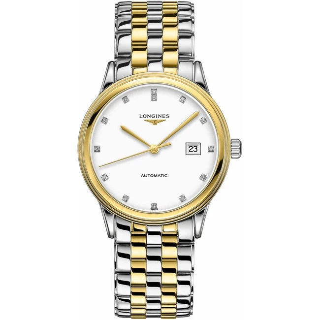 Longines Flagship 40mm white L4.984.3.27.7 40 mm kol saati