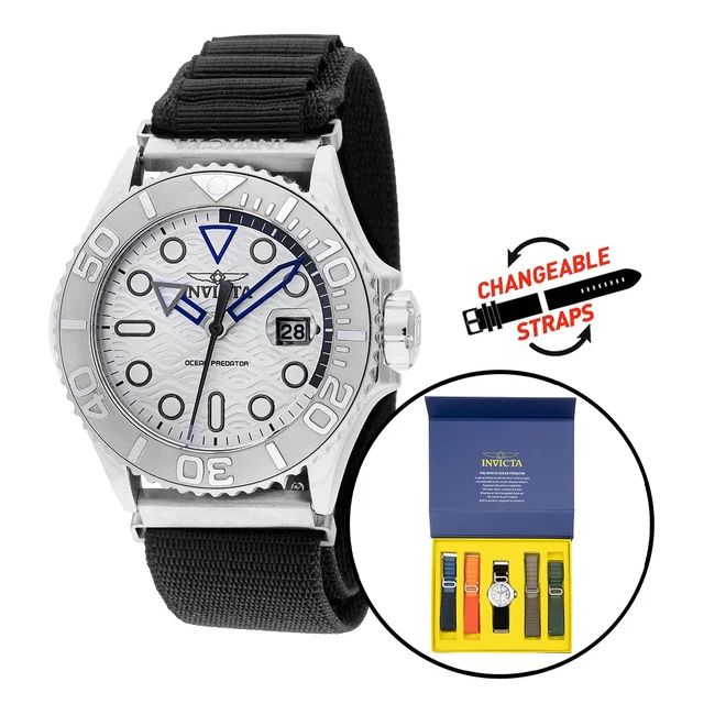 Invicta Open Box OCEAN PREDATOR Watch - 44mm. with Interchangeable Strap (AIC-49798) kol s