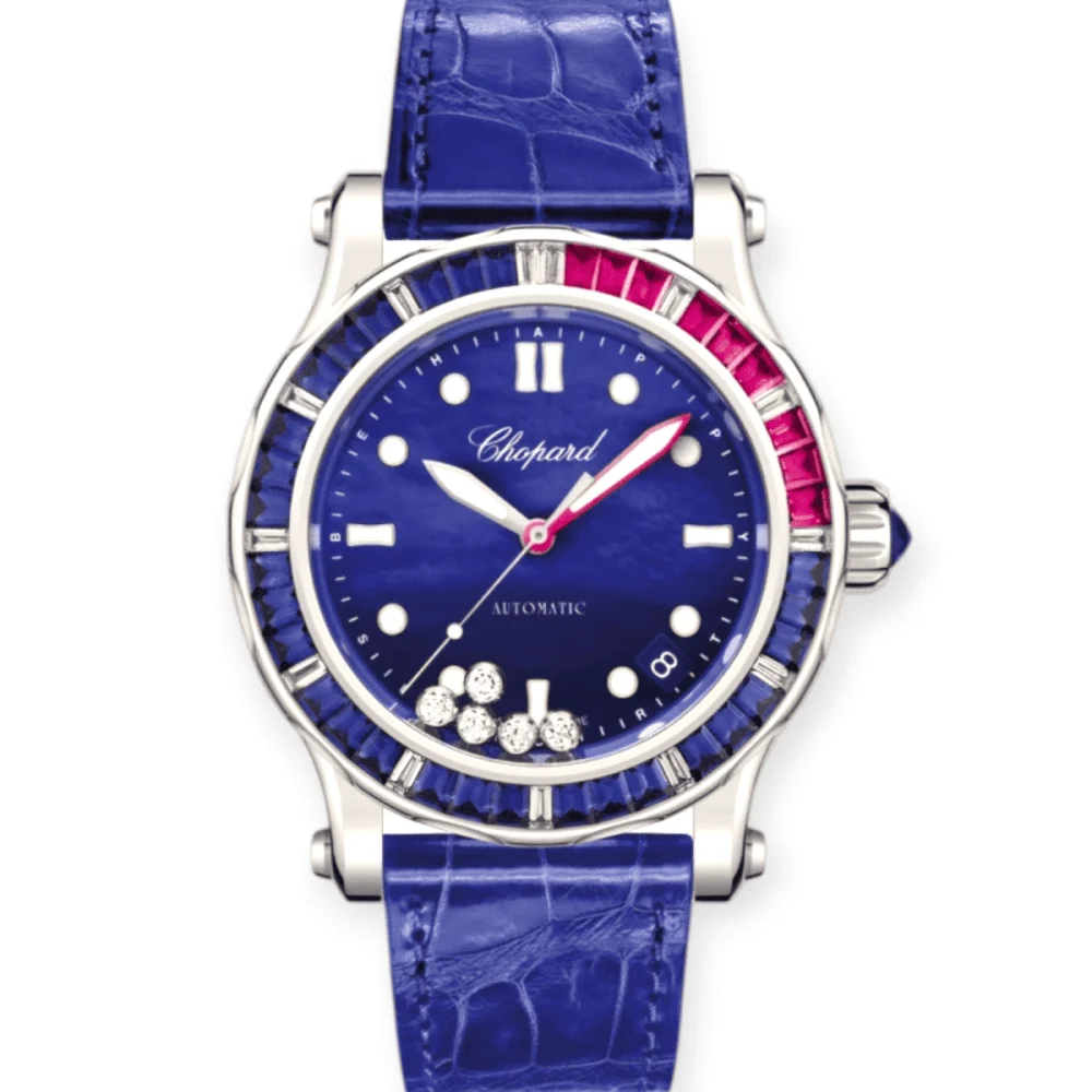 Chopard Happy Ocean 40mm White Gold Gem-Set Bezel Pre-Owned Chopard Happy Ocean 40mm White Gold Gem-Set Bezel 40 mm kol saati