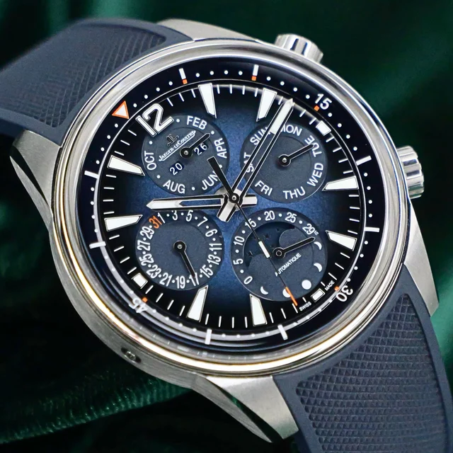 Jaeger-Lecoultre Polaris Perpetual Calendar Blue Dial Blue R kol saati