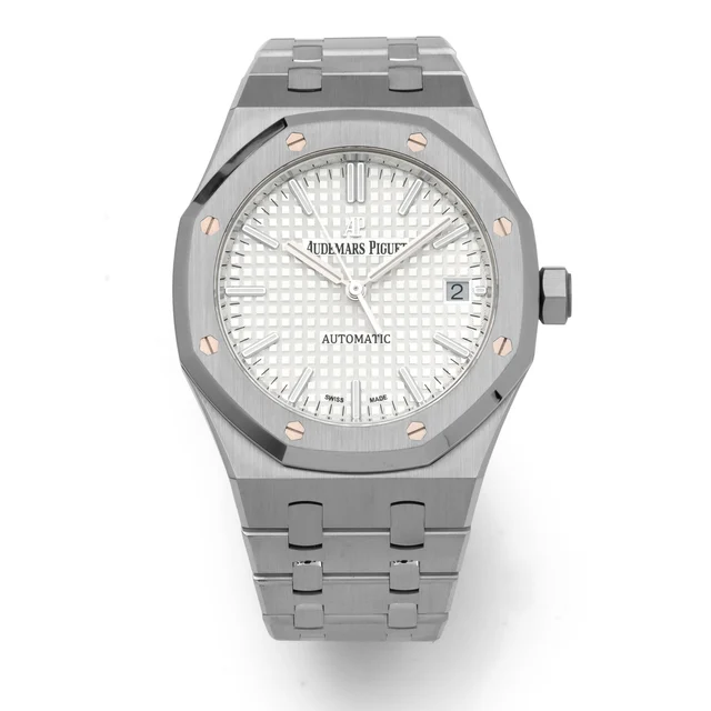 Audemars Piguet Ref. 15450 ST, self-winding, centre-seconds, date, integrated bracelet; “R