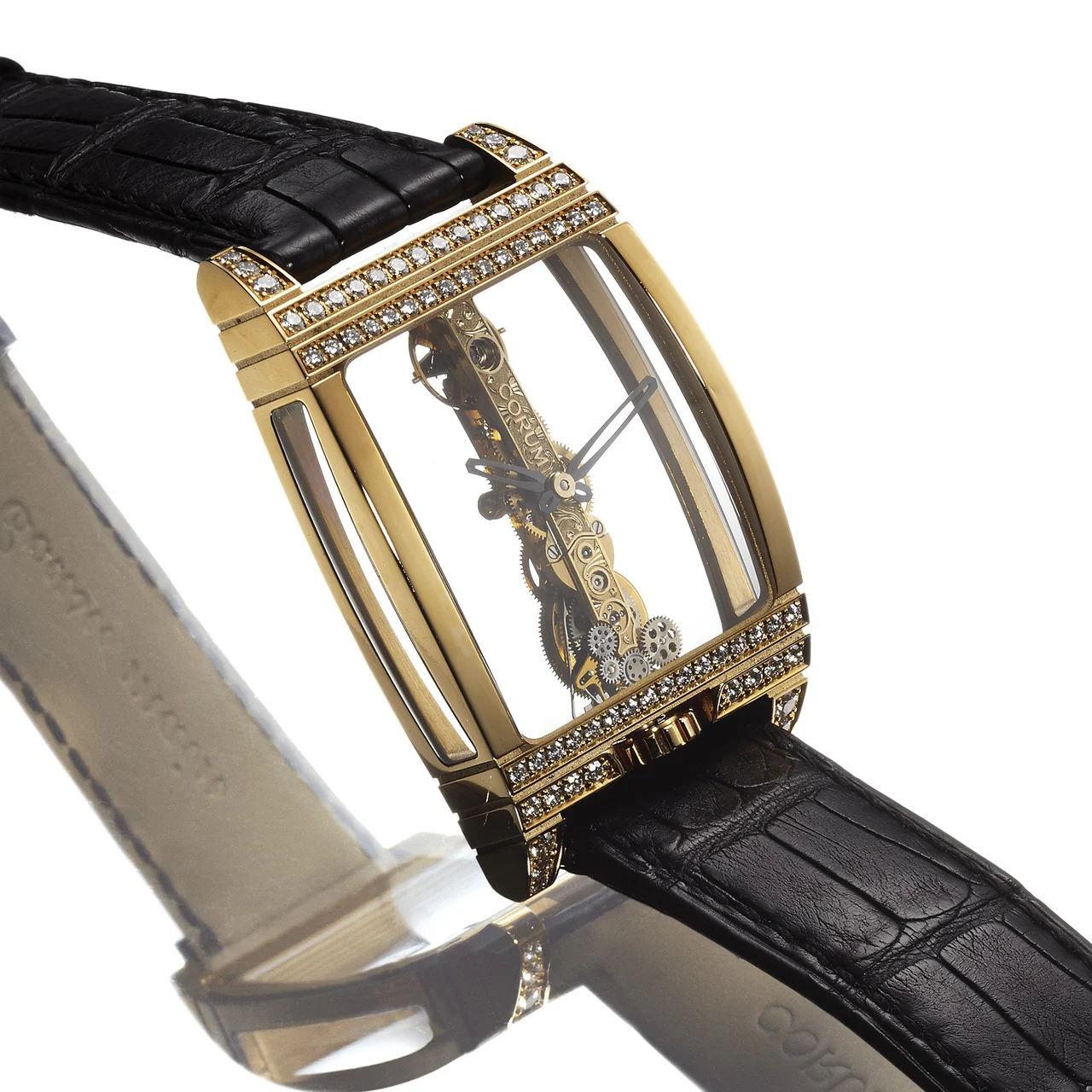 Corum CORUM REF. 113.553 GOLDEN BRIDGE YELLOW GOLD & kol saati