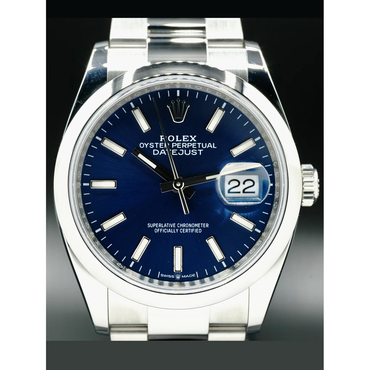 Rolex Datejust 36mm Blue Dial Oyster Bracelet 210000076346 36 mm kol saati