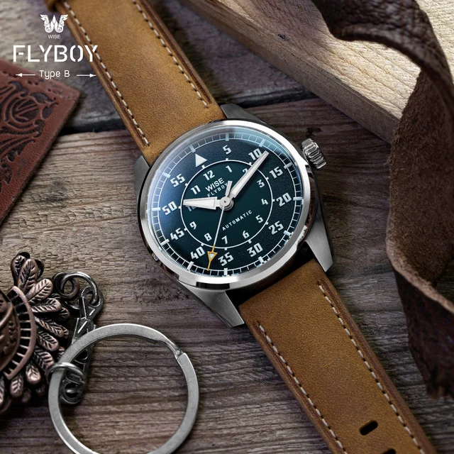 WISE FLYBOY FLB-14 Type B Stainless Steel 904L kol saati