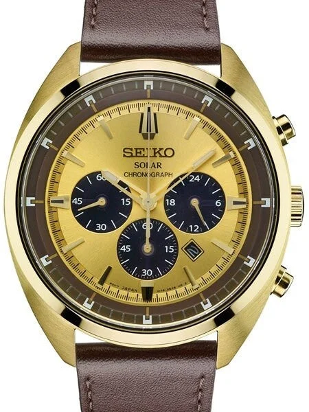 Seiko Recraft Solar Quartz Chronograph with Stop-Watch and 24-hour Sub-Dial #SSC570 kol sa