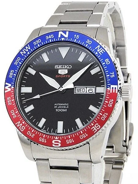 Seiko Sports 24-Jewel, Automatic with Rotating Compass Bezel #SRP661J1 kol saati