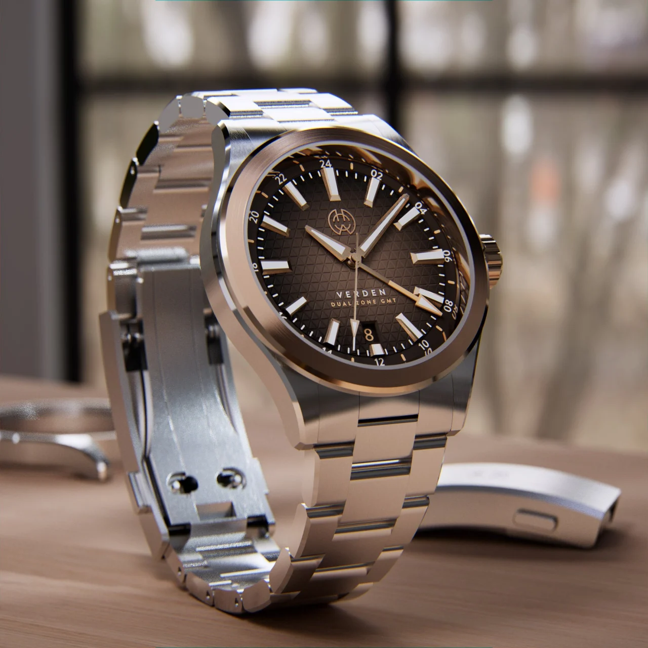 Henry Archer Verden GMT HAC-VER-SIE-3LI 39 mm kol saati