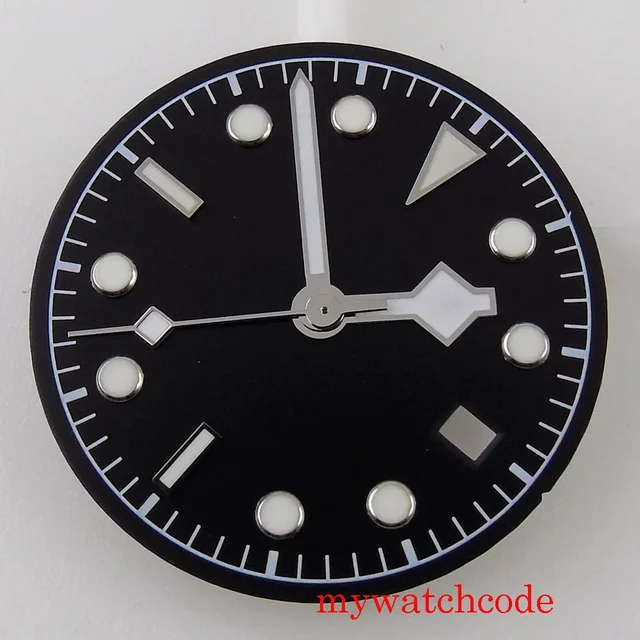 Tandorio Black Blue Green Watch Dial For NH35A MIYOTA 8215 821A 8205 Mingzhu 2813 Movement