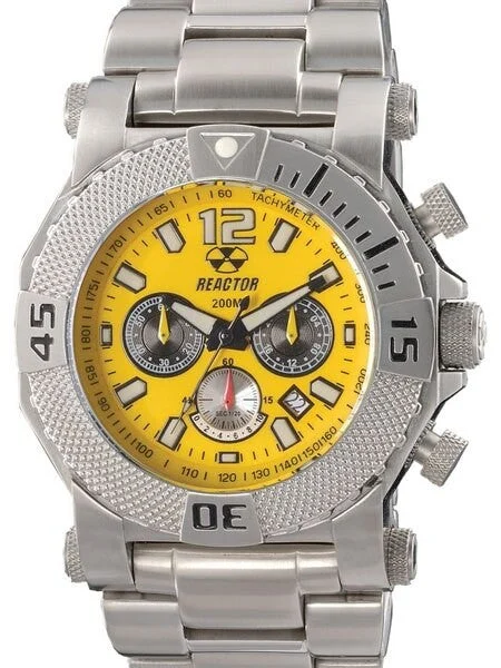Reactor Yellow Dial, Neutron Chronograph Watch with SuperLuminova Illumination #93507 45.5 mm kol saati