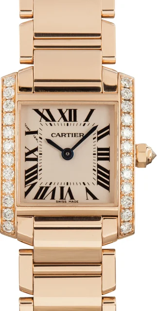 Cartier Tank Francaise Watch 18k Rose Gold WJTA0022 kol saati