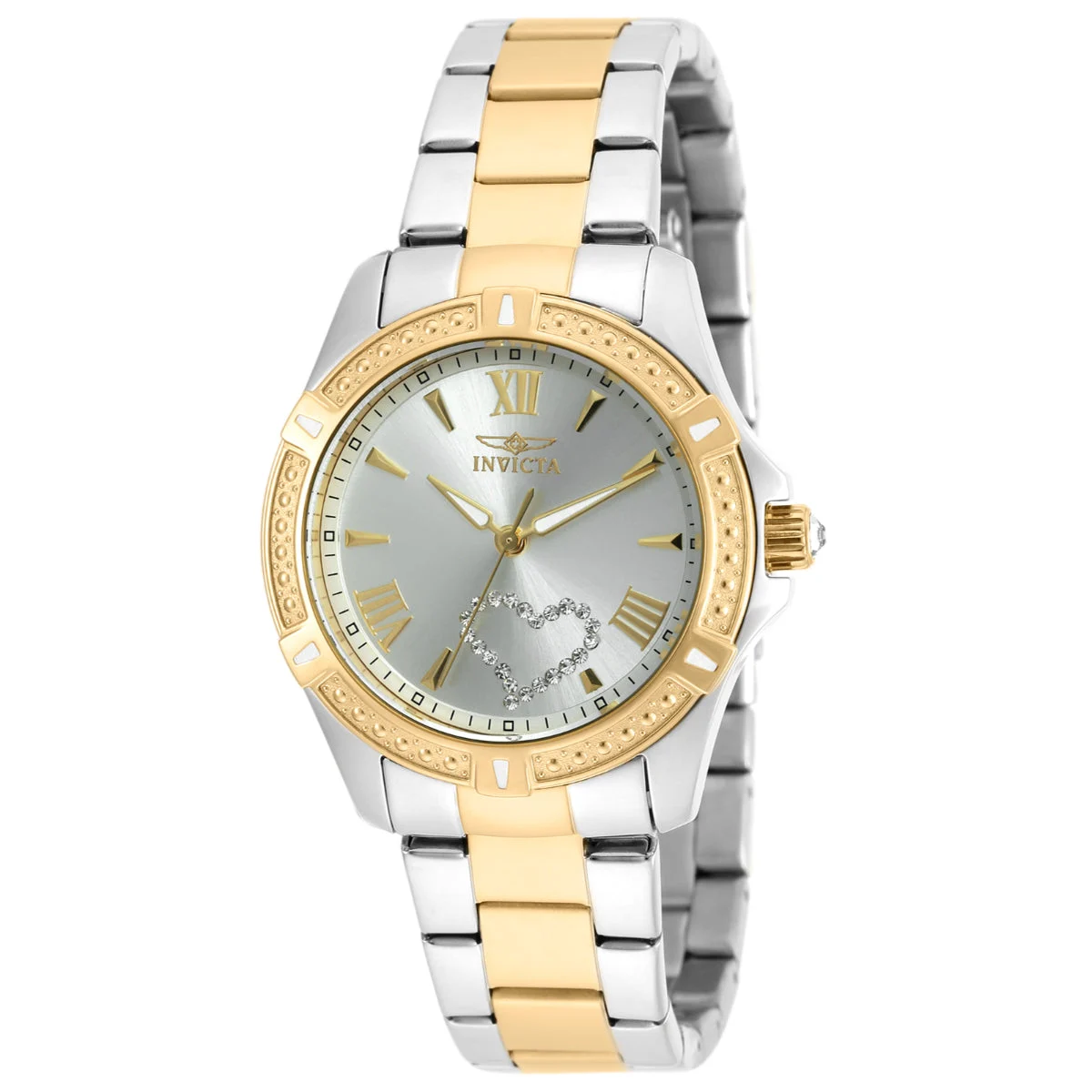 Invicta Open Box Angel Watch - 34.5mm, Steel, Gold (AIC-20323) 34.5 mm kol saati