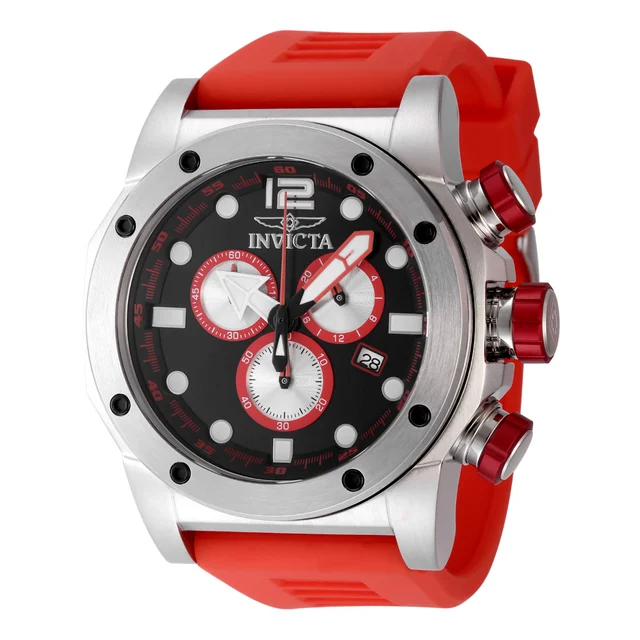 Invicta Sea Hunter Gen IV Watch - 52mm. Red (48977) kol saati