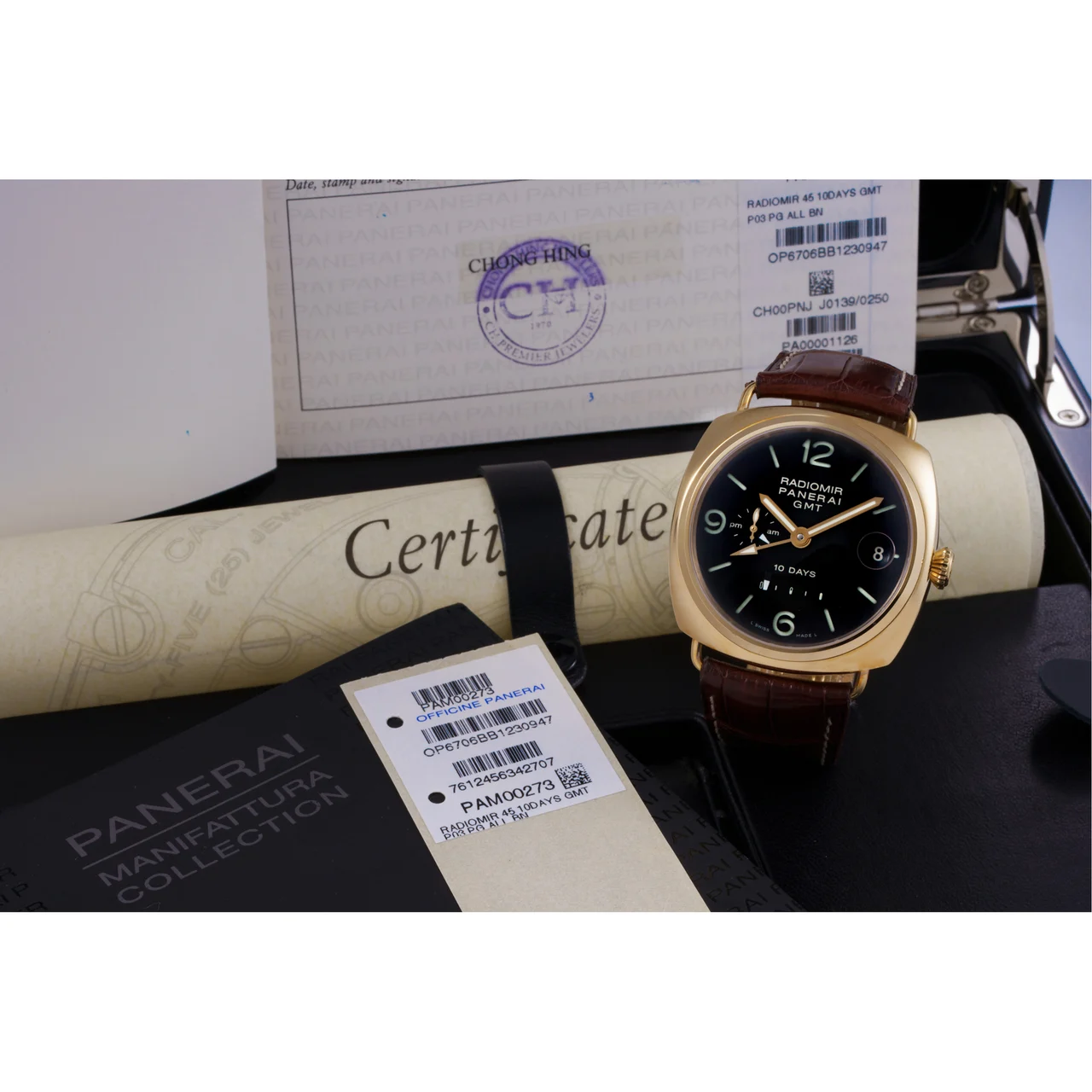 Panerai PANERAI REF. OP6706, PAM00273 RADIOMIR 10 DAYS GMT, 18K PINK GOLD, 139/250 kol saati