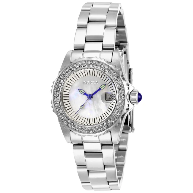 Invicta Angel Swiss Ronda 585 Caliber Watch w/ Mother of Pearl Dial - 30mm, Steel (28442) 