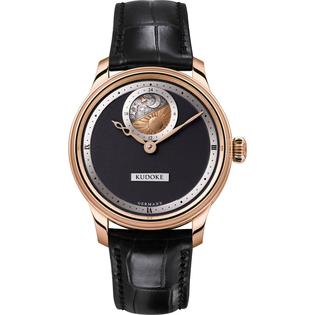 Kudoke Black Dial Rose Gold kudoke-2-black-rg kol saati
