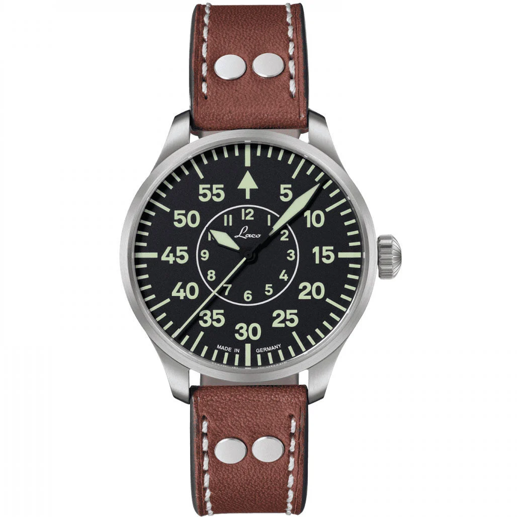 Laco Scratch and Dent - 39mm Aachen Type B Dial Automatic Pilot Watch with Sapphire Crystal #SND1006 39 mm kol saati