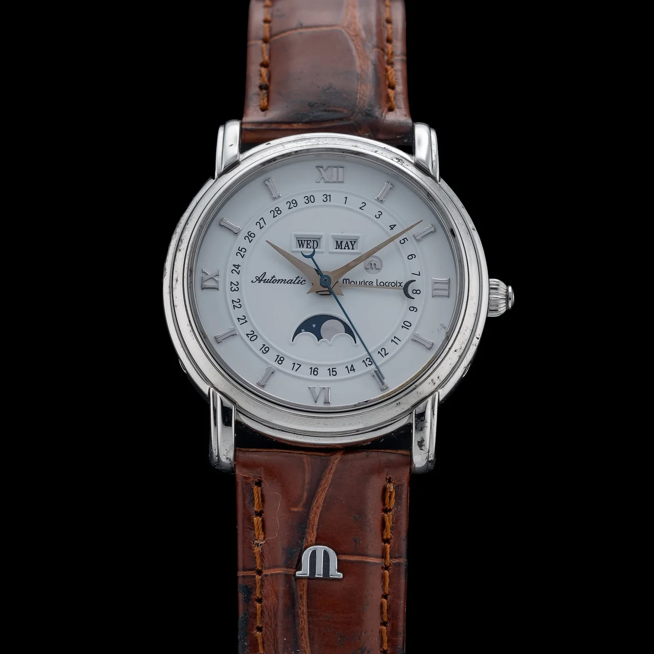 Maurice Lacroix Lune Masterpiece 37757 210009N39542 38 mm kol saati