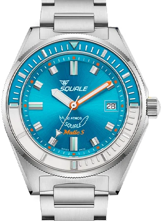 Squale Matic S Light Blue Bracelet MATICLBWLB.SSBX/SQ kol saati