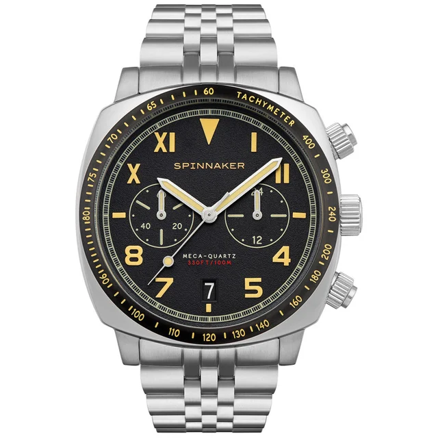 Spinnaker Hull Vintage Black California Dial Chronograph with 42mm Case #SP-5092-11 kol sa