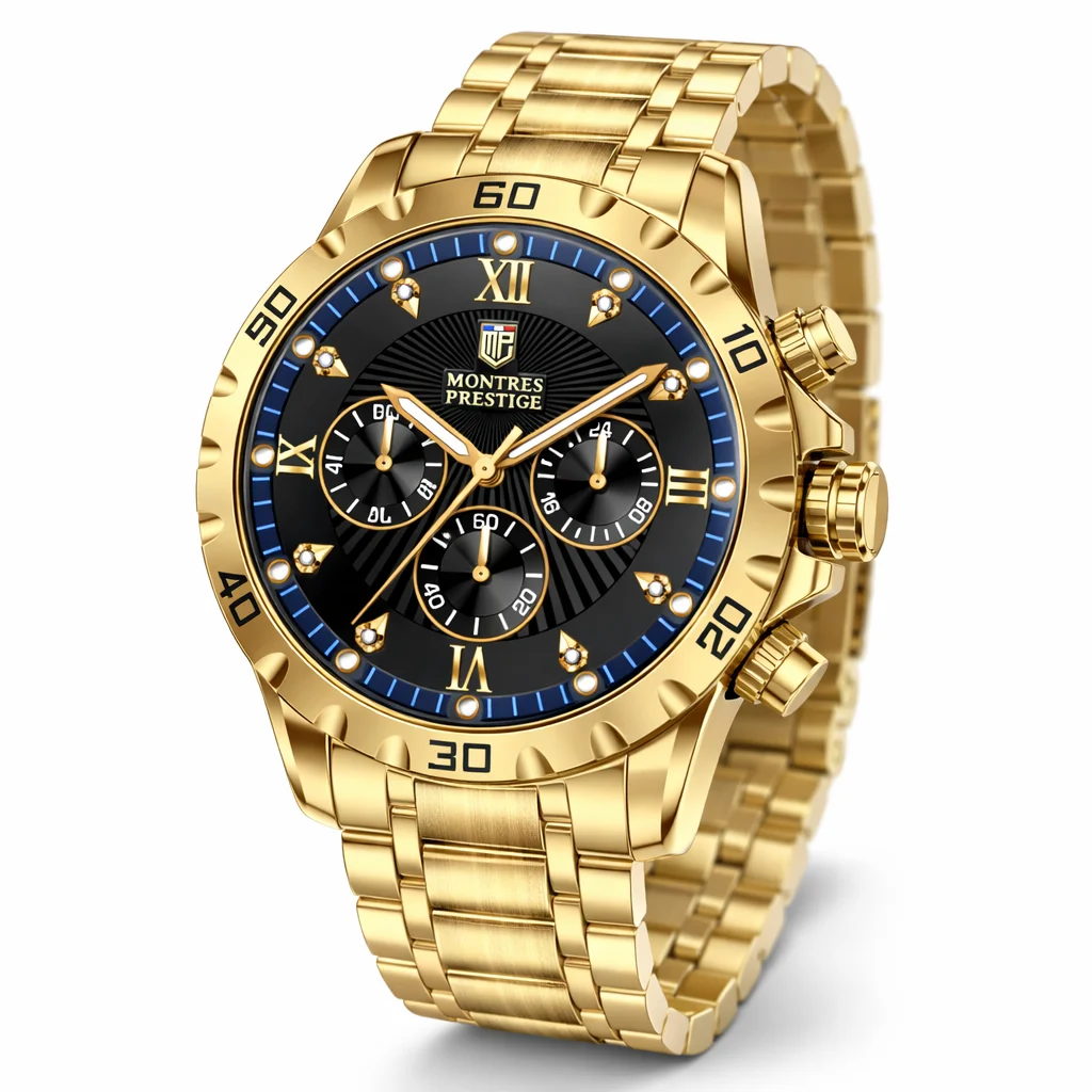 Montres Prestige Watch - 44mm. Gold (MPW-0330) 44 mm kol saati