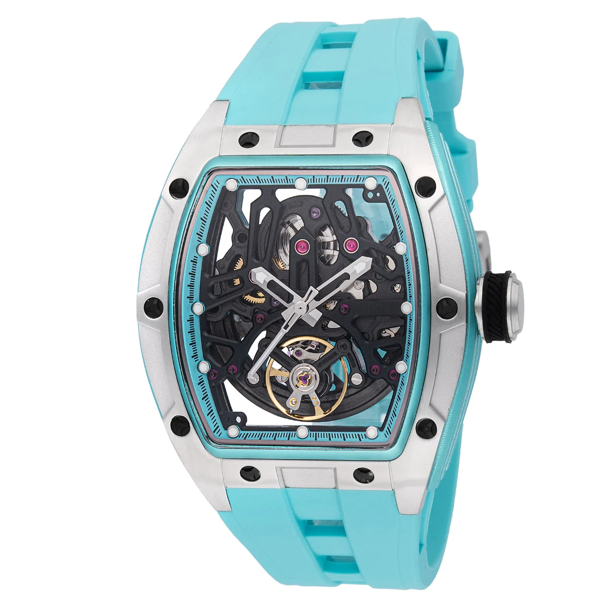Invicta Open Box S1 Rally Automatic Watch - 44mm. Light Blue (AIC-49031) 44 mm kol saati