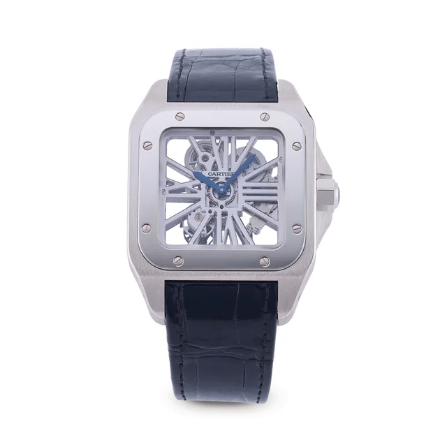 Cartier CARTIER, REF. W2020018, SANTOS 100, OPENWORKED, PALLADIUM kol saati