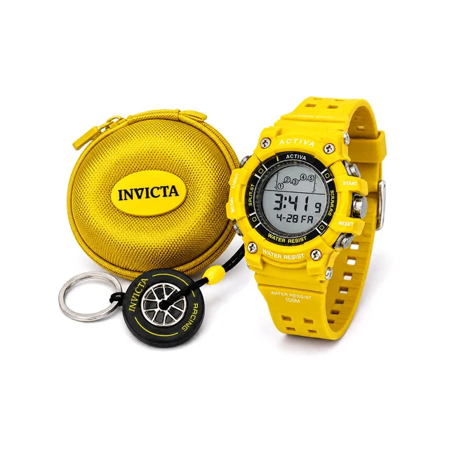 Activa Set Rally Edition X Invicta - , Watch - 50mm, Yellow (ACW-GA-M-100) kol saati