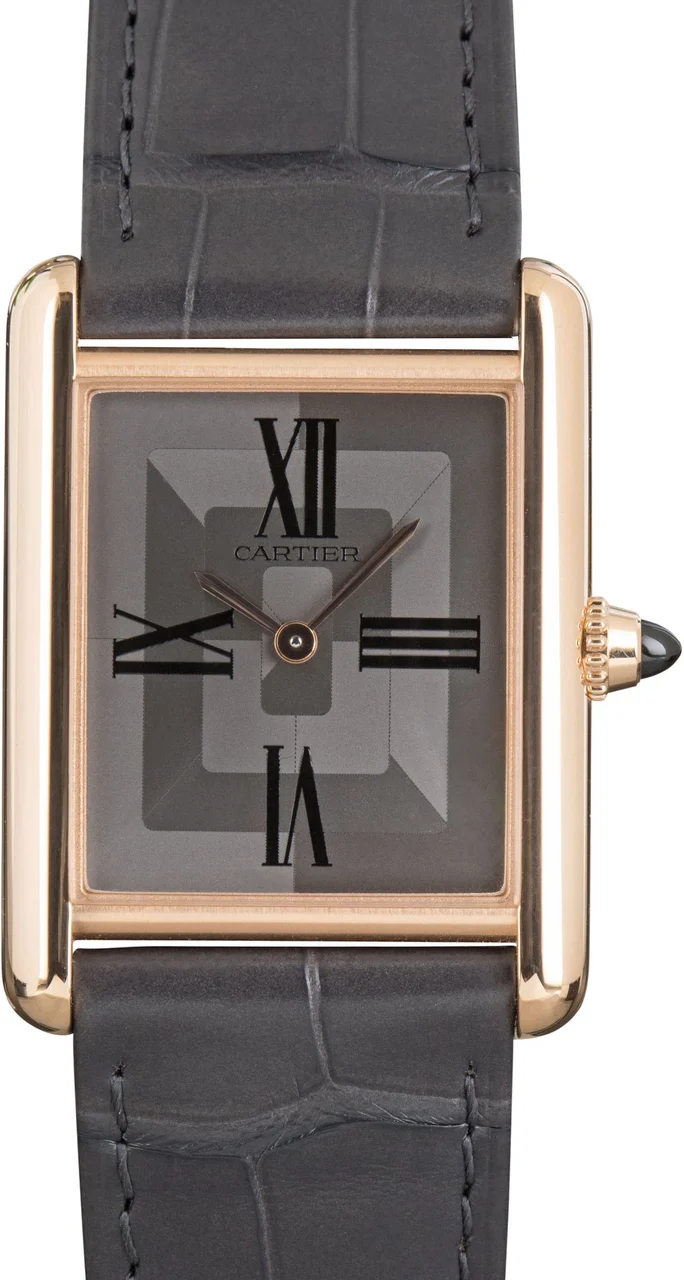 Cartier Tank Louis Ref WGTA0092 18k Rose Gold Large Model kol saati