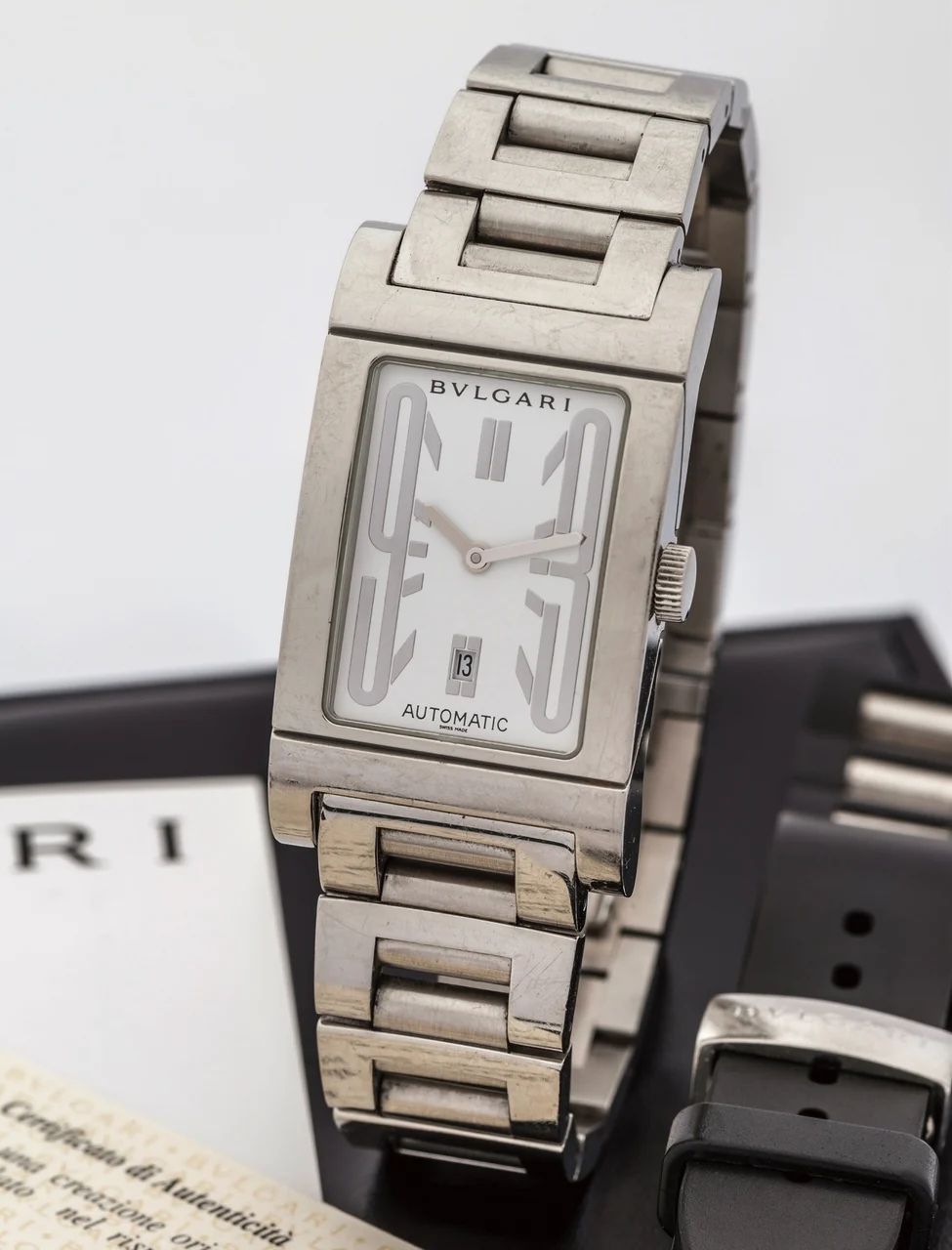 Bulgari Rettangolo Steel RT45S kol saati