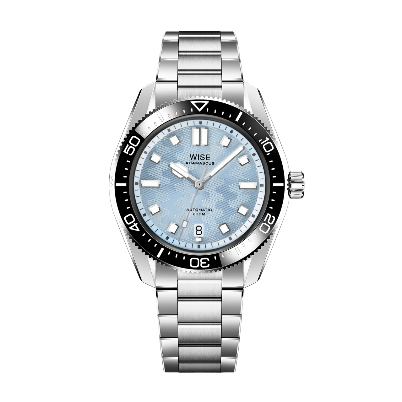 WISE ADAMASCUS AD880A-S Stainless 904L Bracelet Set 41 mm kol saati