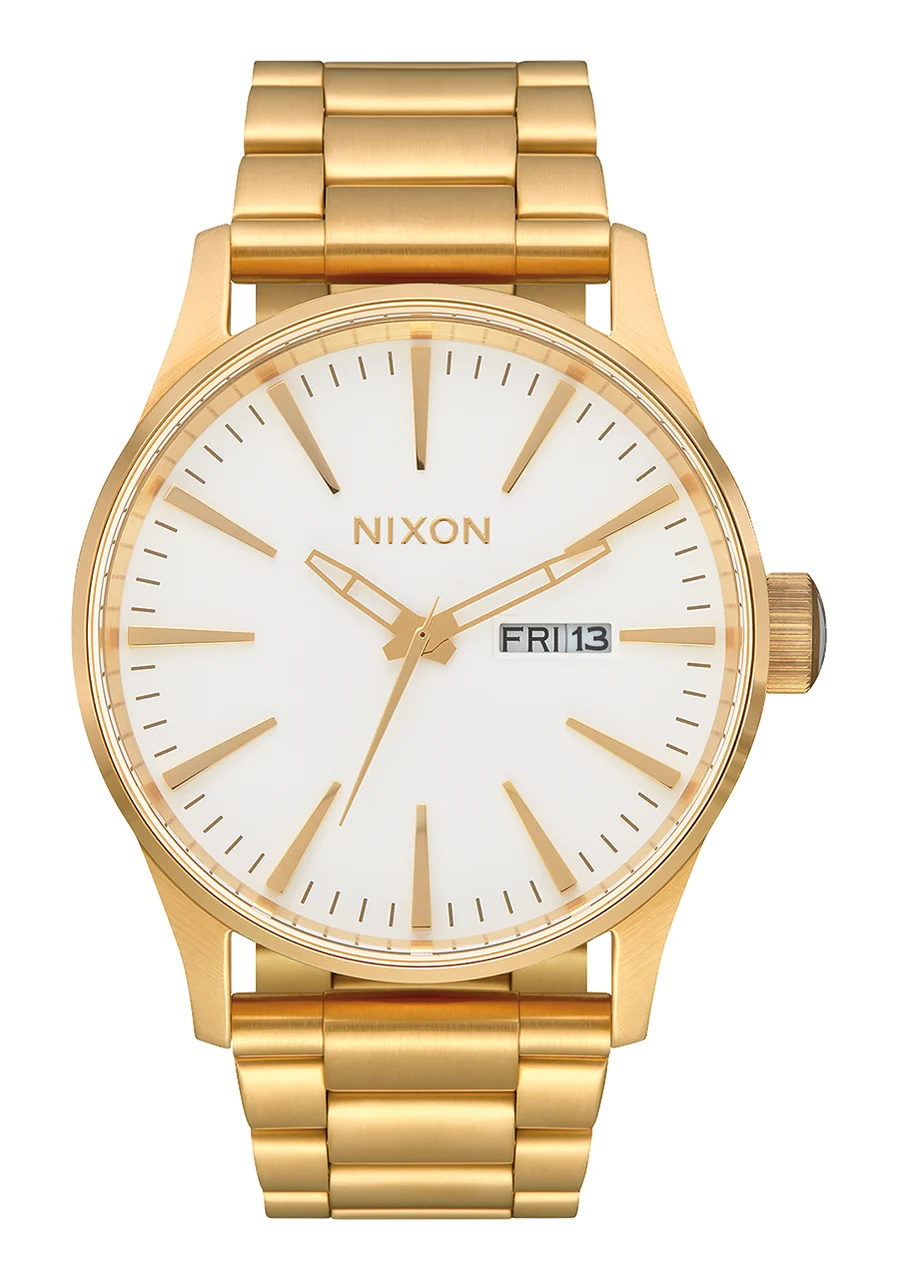 Nixon US Sentry Stainless Steel - Gold / White A356-508-00 42 mm kol saati