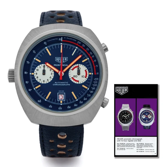 Heuer Montreal HEUER MONTREAL REF. 110.503 BLUE DIAL STEEL kol saati