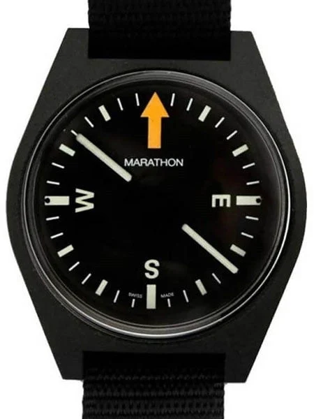 Marathon Wrist Compass with Black Dial and Luminescent MaraGlo Paint #CO194001 kol saati