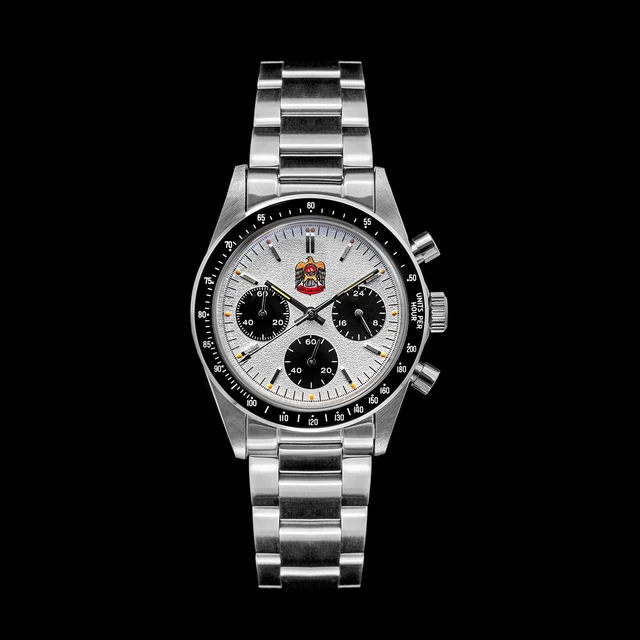 THORN Vintage Chronograph Watch T010 西流T010-中东鹰- 白面黑圈 - K9矿物玻璃- 500 kol saati